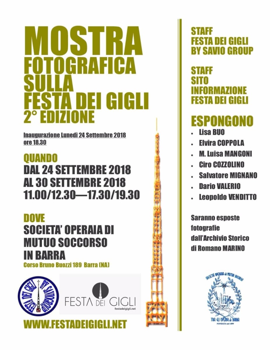 Mostra fotografica sulla festa dei Gigli