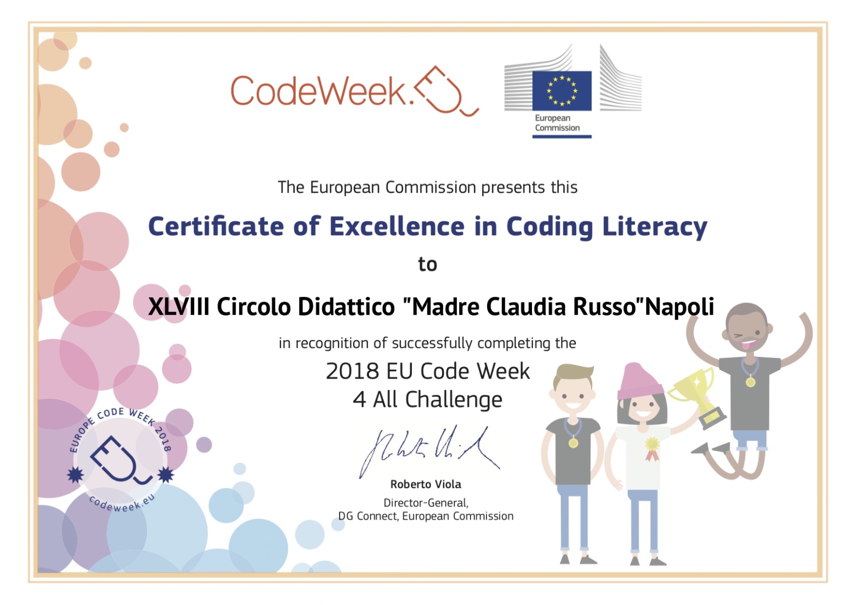 Certificato eccellenza coding